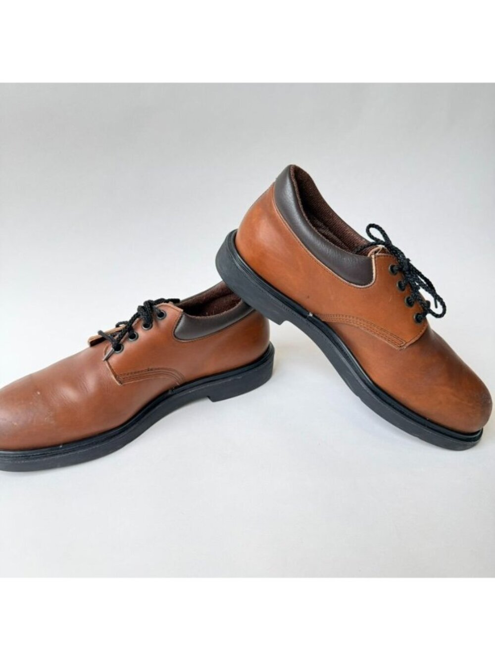 Red Wing 4407 Steel Toe Leather Work Oxford Safety Shoes Brown Men's 11/11.5